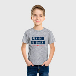 Футболка хлопковая детская Leeds United FC Classic, цвет: меланж — фото 2