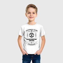 Футболка хлопковая детская Manchester United: Football Club Number 1 Legendar, цвет: белый — фото 2