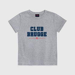 Футболка хлопковая детская Club Brugge FC Classic, цвет: меланж
