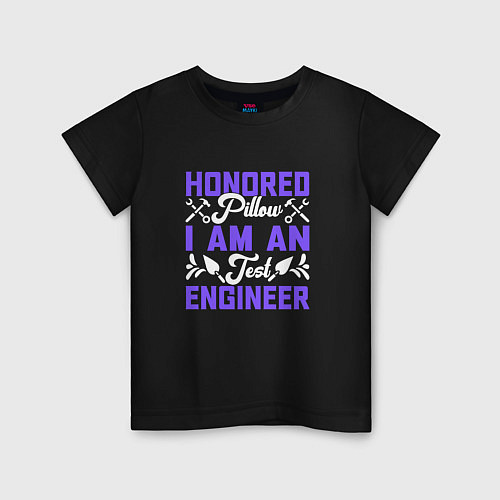 Детская футболка Инженер-тестировщик подушек / Черный – фото 1