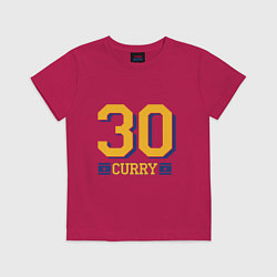 Футболка хлопковая детская 30 Curry, цвет: маджента