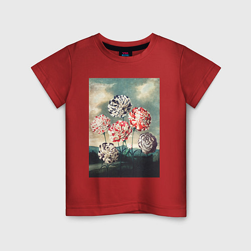 Детская футболка A Group of Carnations Гвоздики / Красный – фото 1