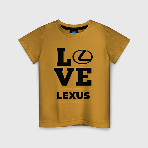 Детская футболка Lexus Love Classic / Горчичный – фото 1