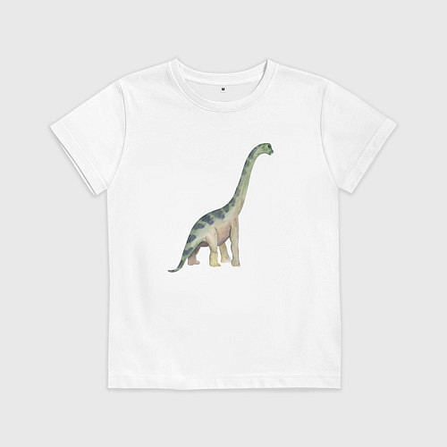 Детская футболка Mamenchisaurus Мамэньсизавр маменчизавр / Белый – фото 1