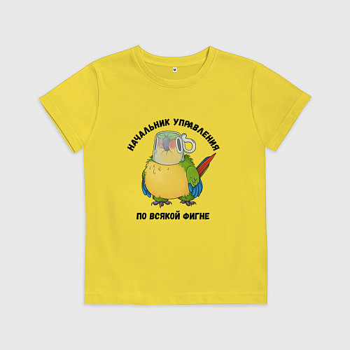 Детская футболка Начальник всякой фигни / Желтый – фото 1