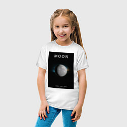 Футболка хлопковая детская Moon Луна Space collections, цвет: белый — фото 2