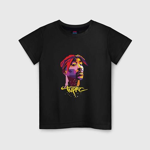 Детская футболка Tupac Color / Черный – фото 1