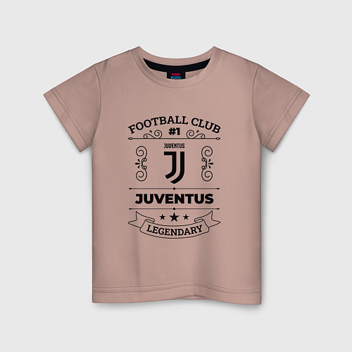 Детская футболка Juventus: Football Club Number 1 Legendary / Пыльно-розовый – фото 1