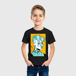 Футболка хлопковая детская Клоун-панк, цвет: черный — фото 2