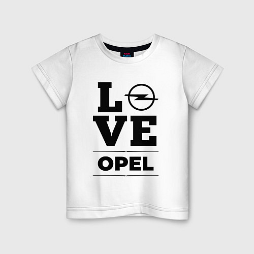 Детская футболка Opel Love Classic / Белый – фото 1