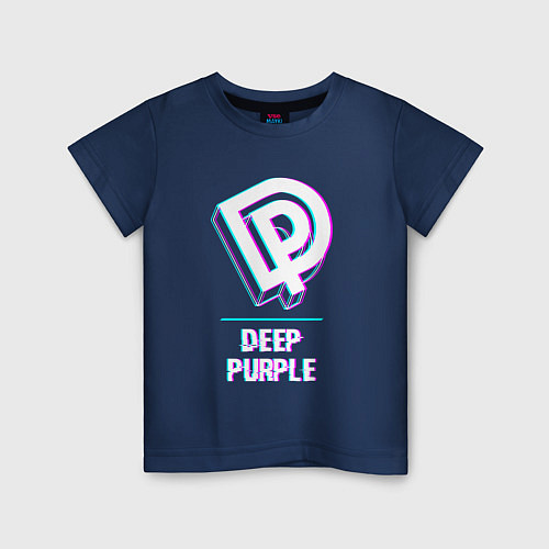 Детская футболка Deep Purple Glitch Rock / Тёмно-синий – фото 1