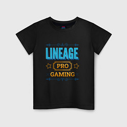 Футболка хлопковая детская Игра Lineage PRO Gaming, цвет: черный