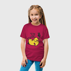 Футболка хлопковая детская Wu-Tang Is For The Children, цвет: маджента — фото 2