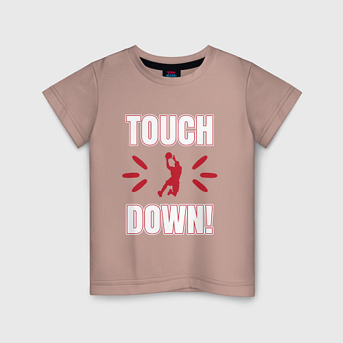 Детская футболка Тачдаун Touchdown / Пыльно-розовый – фото 1