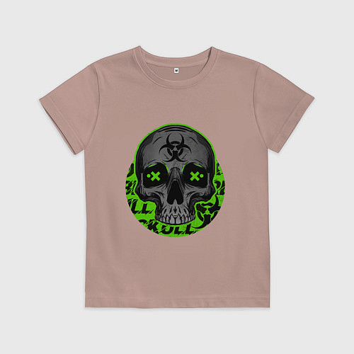 Детская футболка SKULL TOXIC / Пыльно-розовый – фото 1