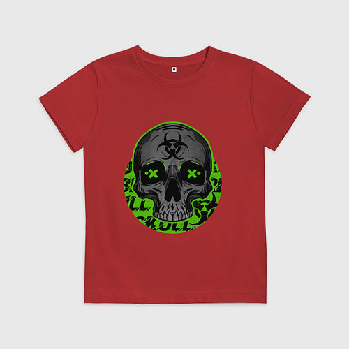 Детская футболка SKULL TOXIC / Красный – фото 1