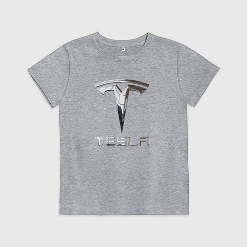 Детская футболка Tesla Logo Тесла Логотип / Меланж – фото 1