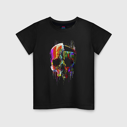 Детская футболка Vanguard skull Impressionism / Черный – фото 1