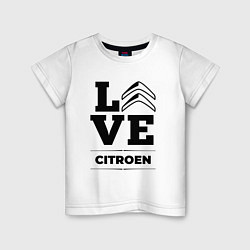 Футболка хлопковая детская Citroen Love Classic, цвет: белый