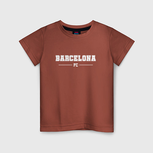 Детская футболка Barcelona Football Club Классика / Кирпичный – фото 1