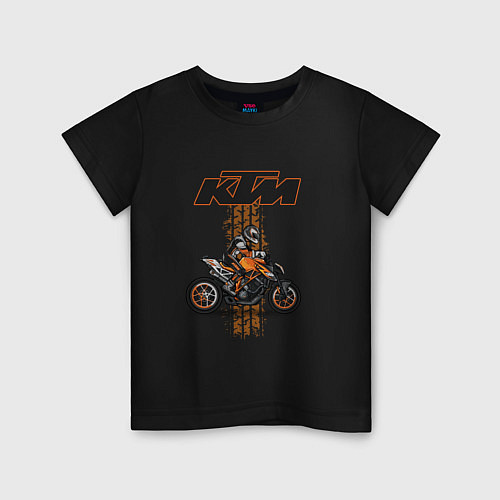 Детская футболка KTM Moto theme / Черный – фото 1