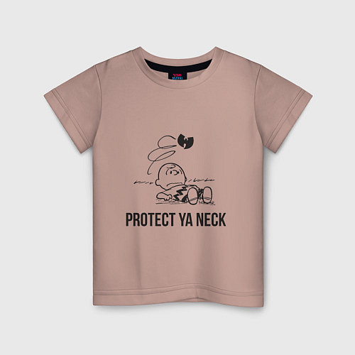 Детская футболка WU Protect Ya Neck / Пыльно-розовый – фото 1