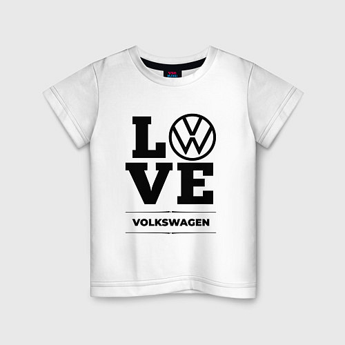 Детская футболка Volkswagen Love Classic / Белый – фото 1