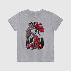 Футболка хлопковая детская Akira anime, цвет: меланж