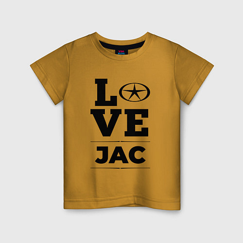 Детская футболка JAC Love Classic / Горчичный – фото 1