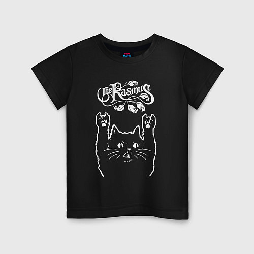 Детская футболка The Rasmus рок кот / Черный – фото 1