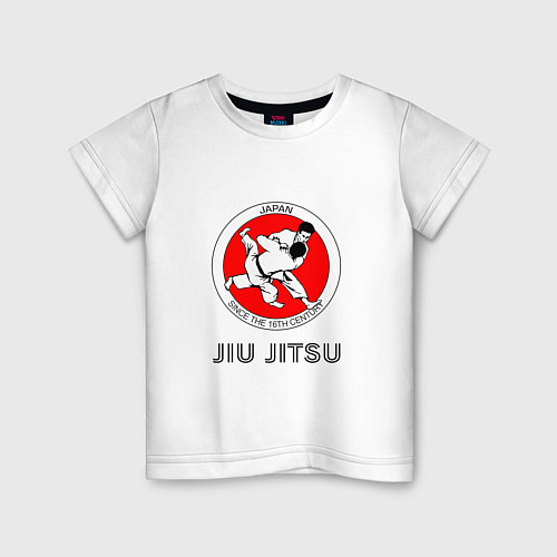 Детская футболка Jiu Jitsu: since 16 century / Белый – фото 1