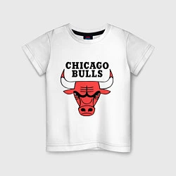 Футболка хлопковая детская Chicago Bulls, цвет: белый