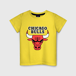 Футболка хлопковая детская Chicago Bulls, цвет: желтый