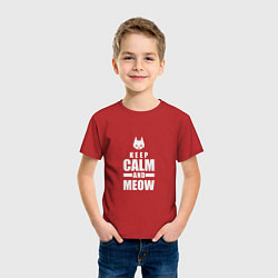 Футболка хлопковая детская Stray - Keep Calm, цвет: красный — фото 2