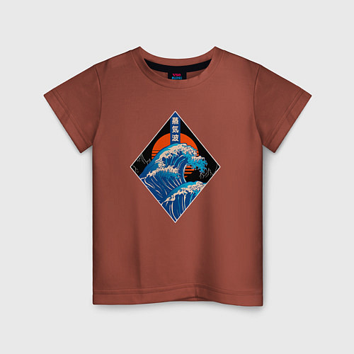 Детская футболка Шторм на закате / Кирпичный – фото 1