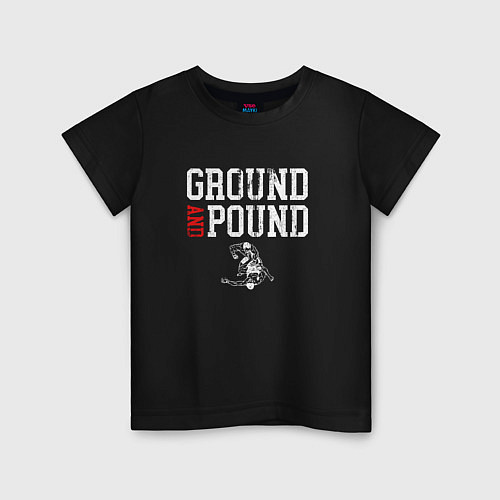 Детская футболка Ground And Pound Добивание ММА / Черный – фото 1