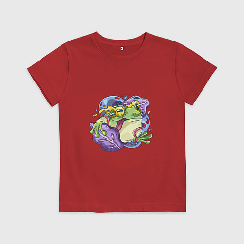 Детская футболка Сумасшедшая вселенная абстракт / Красный – фото 1