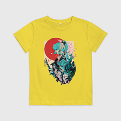 Детская футболка Аяка самурай - Геншин Импакт