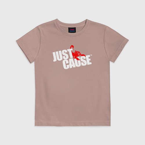 Детская футболка Just cause - logo / Пыльно-розовый – фото 1