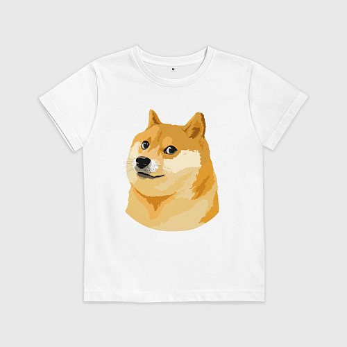 Детская футболка Пёс Доге / Белый – фото 1