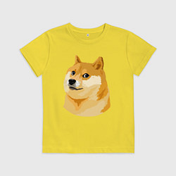 Футболка хлопковая детская Пёс Доге, цвет: желтый