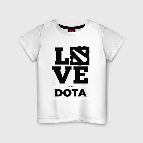 Детская футболка Dota love classic / Белый – фото 1