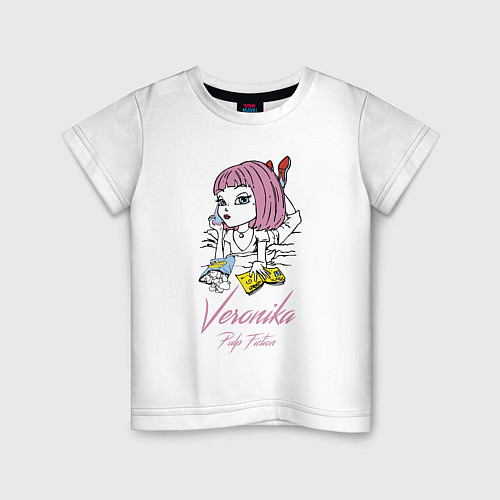 Детская футболка Veronika - Pulp fiction / Белый – фото 1