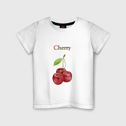 Детская футболка Cherry вишня / Белый – фото 1