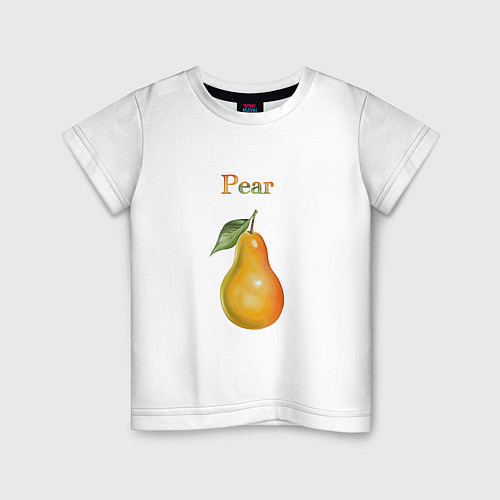 Детская футболка Pear груша / Белый – фото 1