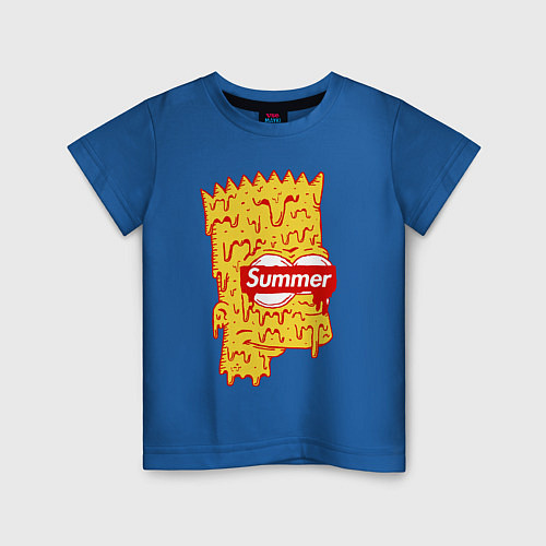 Детская футболка Bart Simpson - Summer / Синий – фото 1