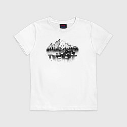 Футболка хлопковая детская Дёрт, цвет: белый