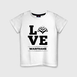 Футболка хлопковая детская Warframe love classic, цвет: белый