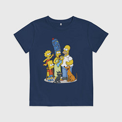 Детская футболка Семейка Симпсонов встречает Новый Год!