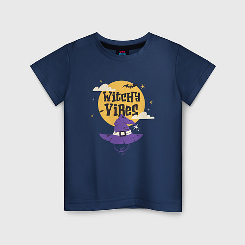 Детская футболка Witchy vibes / Тёмно-синий – фото 1